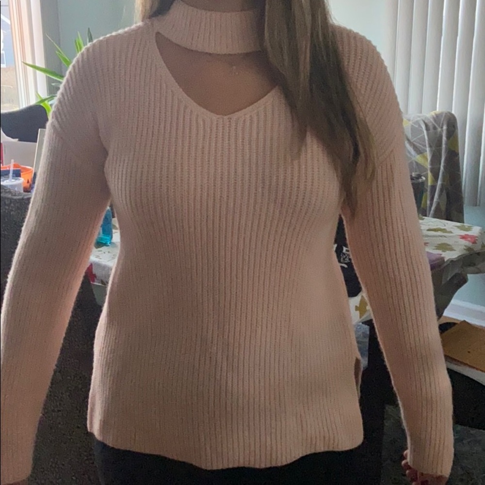 Light Pink Sweater with choker